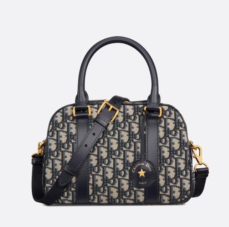 ディオール Dior D-Vibeボウリングバッグ オブリークジャカード